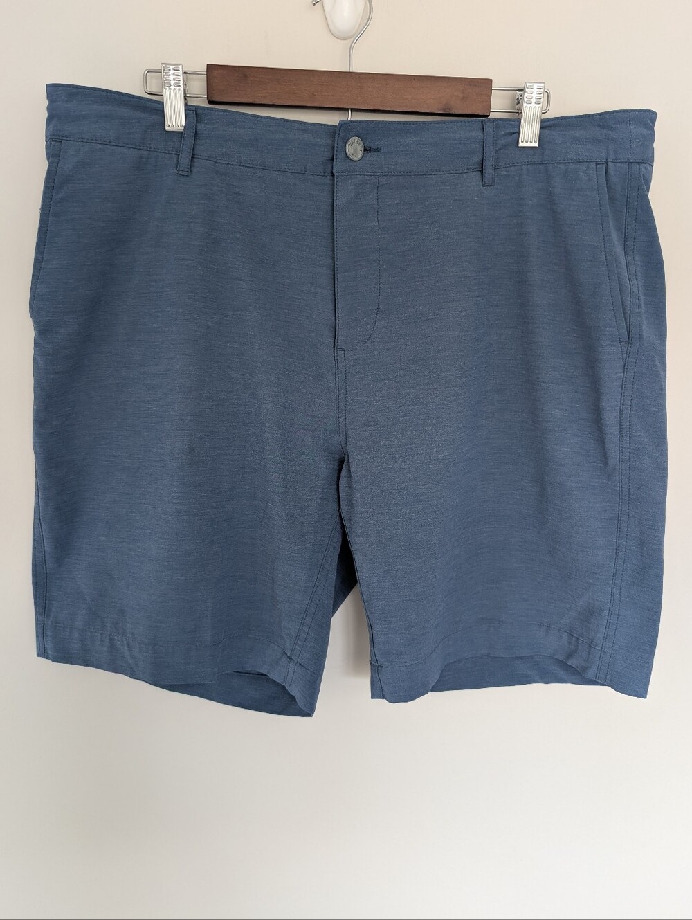 Faherty Slate Blue Flat-Front Men's Shorts